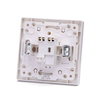 Aigostar - Interruptor sencillo con marco para timbre, blanco