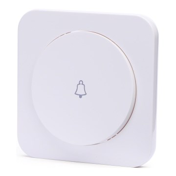 Aigostar - Interruptor sencillo con marco para timbre, blanco