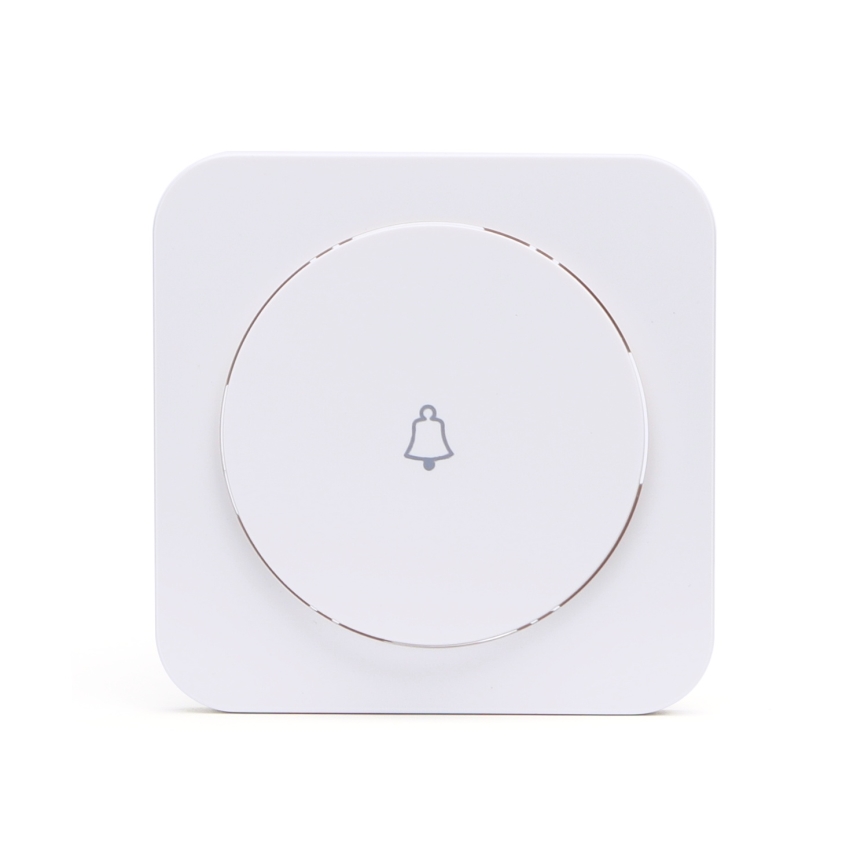 Aigostar - Interruptor sencillo con marco para timbre, blanco