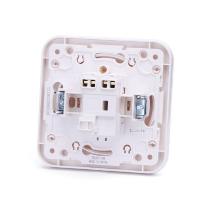 Aigostar - Interruptor sencillo con marco para timbre, blanco