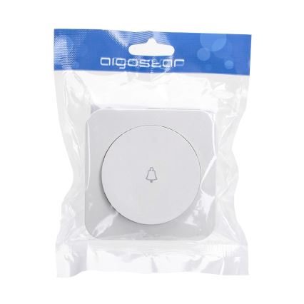 Aigostar - Interruptor sencillo con marco para timbre, blanco