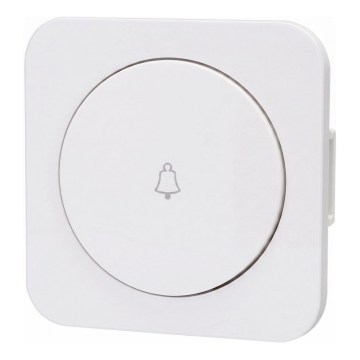 Aigostar - Interruptor sencillo para timbre con marco, blanco