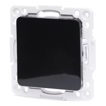 Aigostar - Interruptor sencillo sin marco č. 6 negro