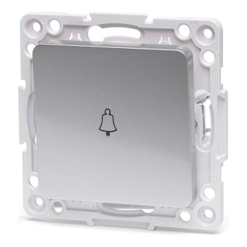 Aigostar - Interruptor sencillo sin marco para timbre, plateado
