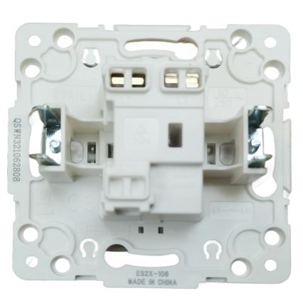 Aigostar - Interruptor sencillo sin marco para timbre, plateado