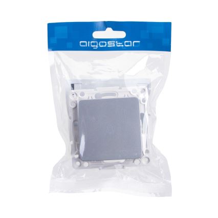 Aigostar - Interruptor sencillo sin marco para timbre, plateado