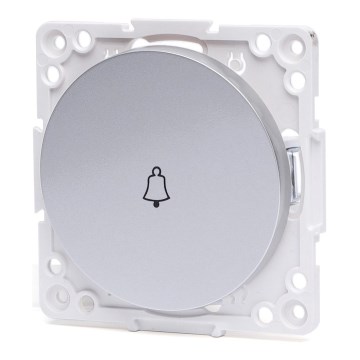 Aigostar - Interruptor sencillo sin marco para timbre, plateado