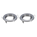 Aigostar - Juego de 2 embellecedores para luminaria empotrada GU10, Ø 8 cm, cromo brillante