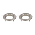 Aigostar - Juego de 2 embellecedores para luminaria empotrada GU10 Ø 8 cm cromo mate