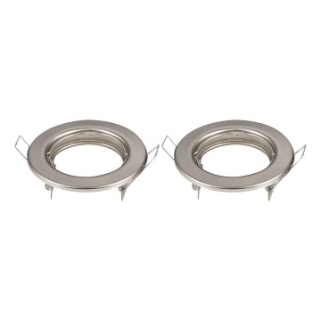 Aigostar - Juego de 2 embellecedores para luminaria empotrada GU10 Ø 8 cm cromo mate