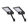 Aigostar - Juego de 2 farolas solares LED con sensor LED/3W/3,7V1800 mAh IP44 3000/4000/5000K + mando a distancia