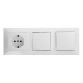 Aigostar - Juego de 2 interruptores domésticos con enchufe SCHUKO 1x16A/250V