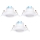 Aigostar - Juego de 3 focos empotrables LED/5W/230V 6500K Ø 8,5 cm blanco