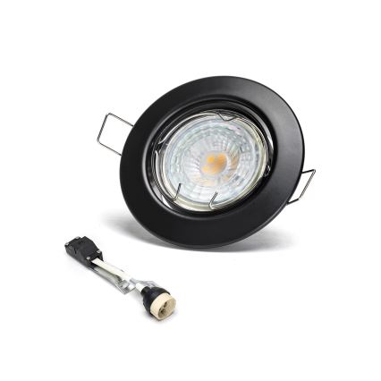 Aigostar - Juego de 3 luminarias empotrables LED 1xGU10/4,5W/230V 3000K negro