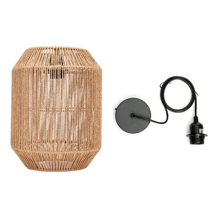 Aigostar - Lámpara colgante 1xE27/60W/230V beige