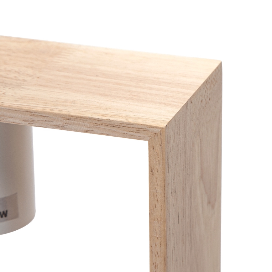 Aigostar - Lámpara colgante LED de madera con cable 1xE27/9W/230V 2200K de pino