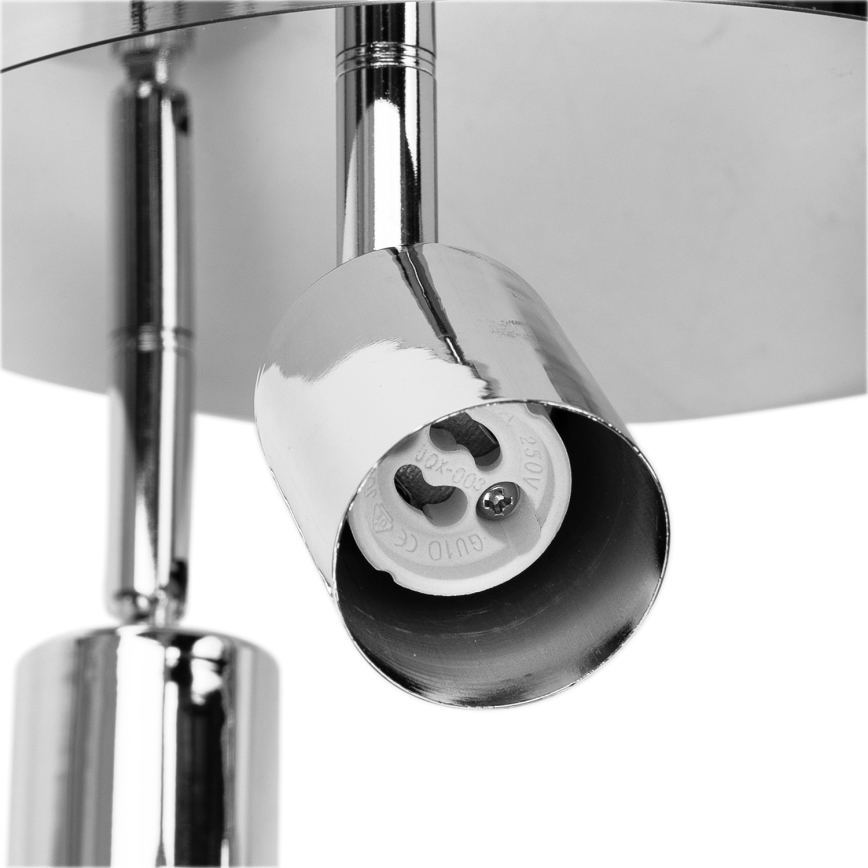 Aigostar - Lámpara de focos orientables 3xGU10/60W/230V cromo brillante