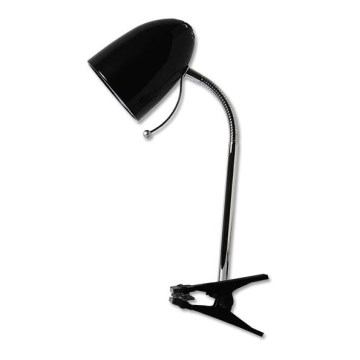 Aigostar -  Lámpara de mesa con clip 1xE27/11W/230V negro/cromo brillante