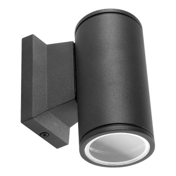 Aigostar - Lámpara de pared exterior 1xGU10/230V IP65 negra redonda