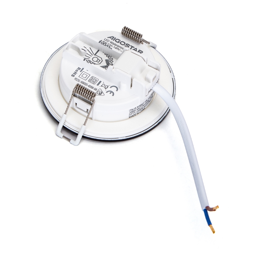 Aigostar - Lámpara empotrable de baño LED LED/4,8W/230V 3000K negro IP65