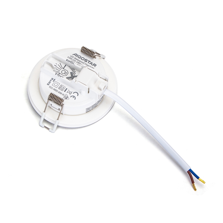 Aigostar - Lámpara empotrable de baño LED LED/4,8W/230V 4000K blanco IP65