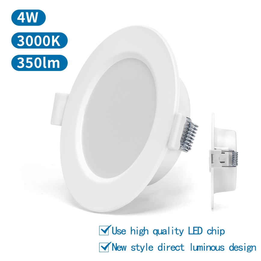 Aigostar - Lámpara empotrable LED LED/4W/230V 3000K diá. 9,8 cm blanco