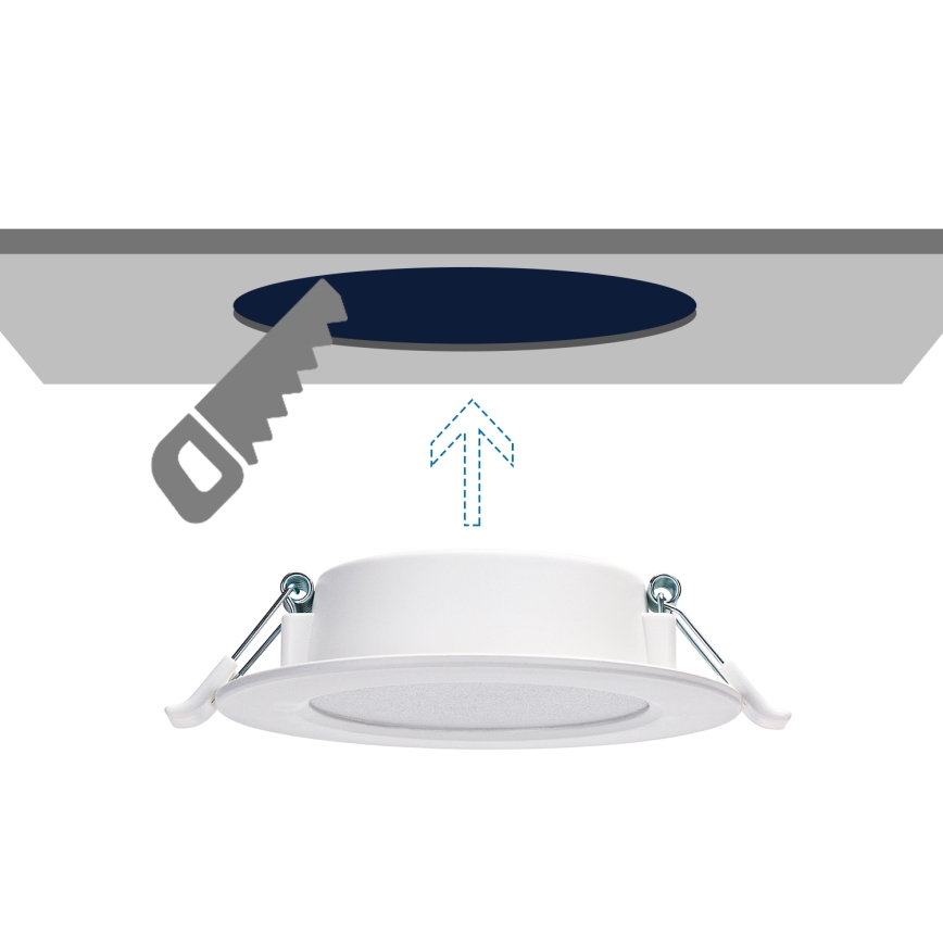 Aigostar - Lámpara empotrable LED LED/4W/230V 3000K diá. 9,8 cm blanco