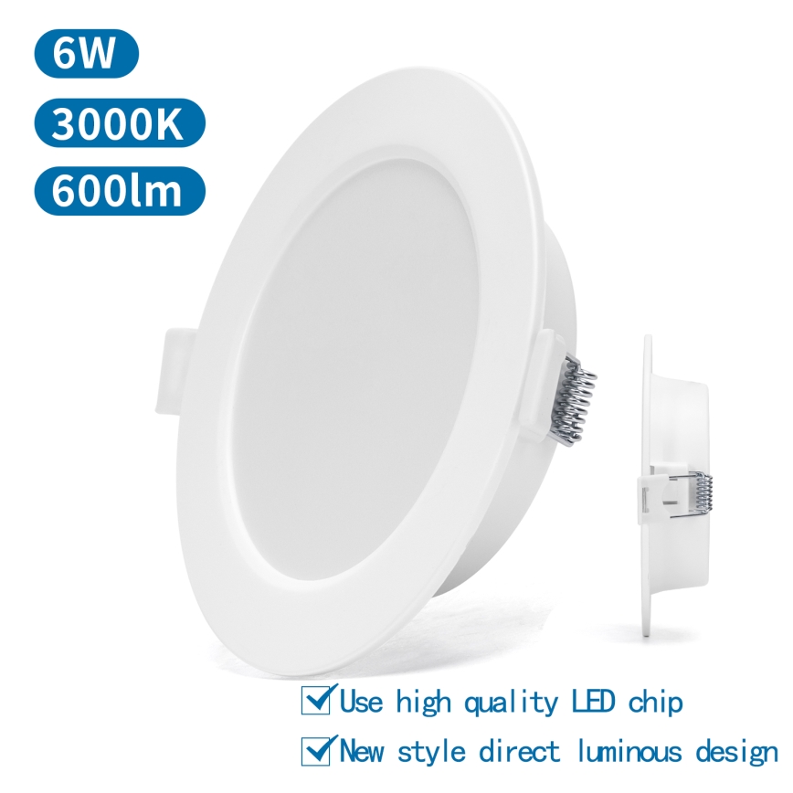 Aigostar - Lámpara empotrable LED LED/6W/230V 3000K diá. 11,8 cm blanco