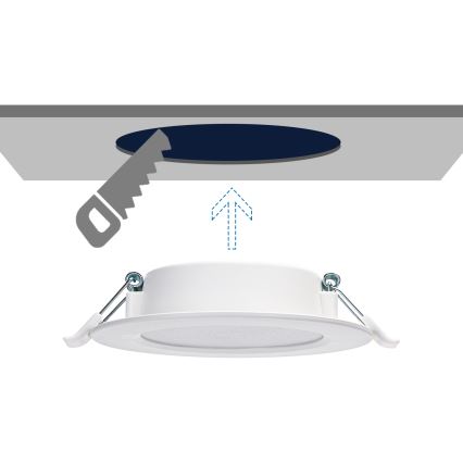 Aigostar - Lámpara empotrable LED LED/6W/230V 3000K diá. 11,8 cm blanco