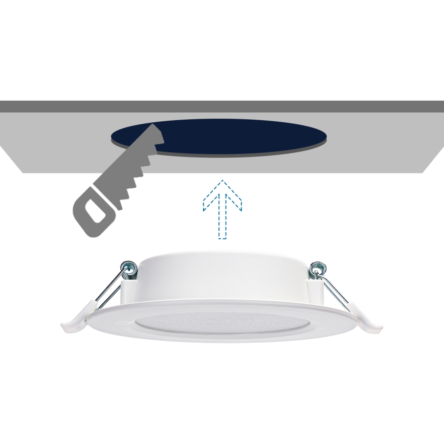 Aigostar - Lámpara empotrable LED LED/6W/230V 3000K diá. 11,8 cm blanco