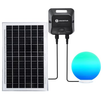 Aigostar - Lámpara exterior regulable LED RGBW MESH LED/35W/3,7V 4000mAh 2700-6500K IP65 diámetro 50 cm + mando a distancia