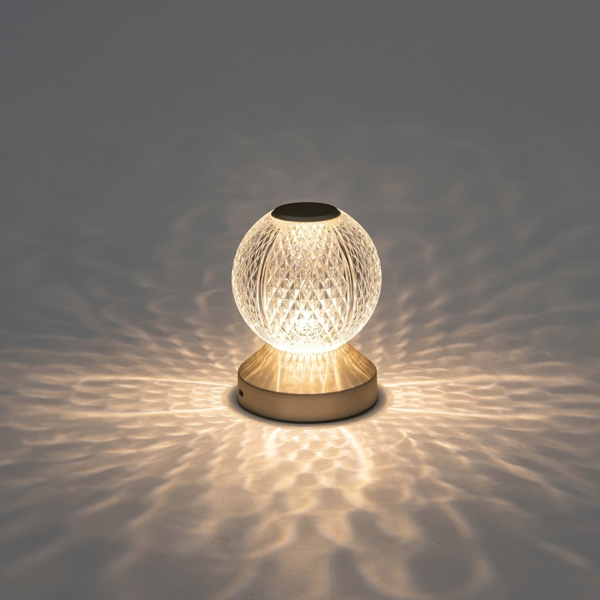 Aigostar - Lámpara de mesa LED recargable y regulable LED/1W/5V 2700/4000/6500K 1800mAh 13,5 cm