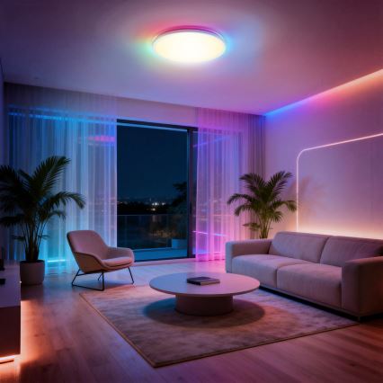 Aigostar - Lámpara de techo LED RGBW regulable MESH LED/24W/230V 3000-6500K blanca + mando a distancia
