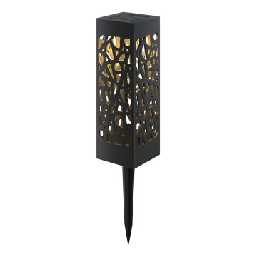 Aigostar - Lámpara solar LED/0,006W/1,2V 100 mAh 28,5 cm negra 3000K IP44
