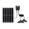 Aigostar - Lámpara solar LED 2xLED/70W/12V 12000 mAh 6500K diá. 23,5 cm + control remoto