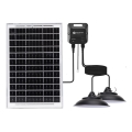 Aigostar - lámpara solar LED con sensor 2xLED/35W/12V 6000 mAh 6500K IP65 Ø 15 cm + control remoto