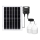 Aigostar - Lámpara solar LED con sensor 2xLED/70W/12V 12000 mAh 6500K diá. 12 cm + control remoto
