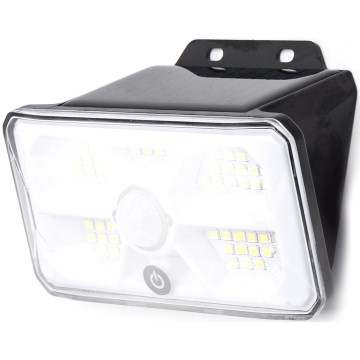 Aigostar - Lámpara solar LED con sensor LED/3,7V 6500K 500 mAh IP65 negra