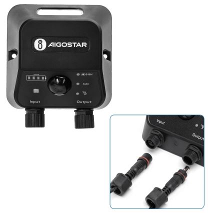 Aigostar - Lámpara solar LED con sensor LED/70W/12V 6000 mAh 6500K diá. 12 cm + control remoto
