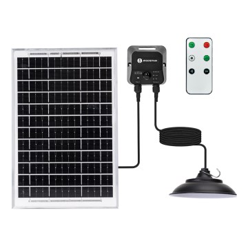 Aigostar - Lámpara solar LED con sensor LED/70W/12V 6000 mAh 6500K IP65 Ø 23,5 cm + mando a distancia