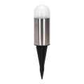 Aigostar - Lámpara solar LED LED/0,006W/1,2V 20cm cromo mate 40 mAh 6500K IP44