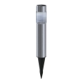 Aigostar - Lámpara solar LED LED/0,006W/1,2V 31,5 cm 100 mAh cromo mate 6500K IP44