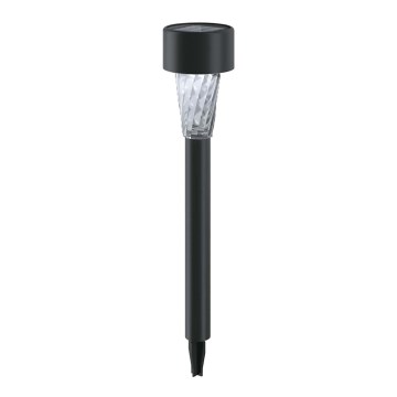 Aigostar - Lámpara solar LED LED/0,006W/1,2V 40 mAh 29,5 cm negro 6500K IP44