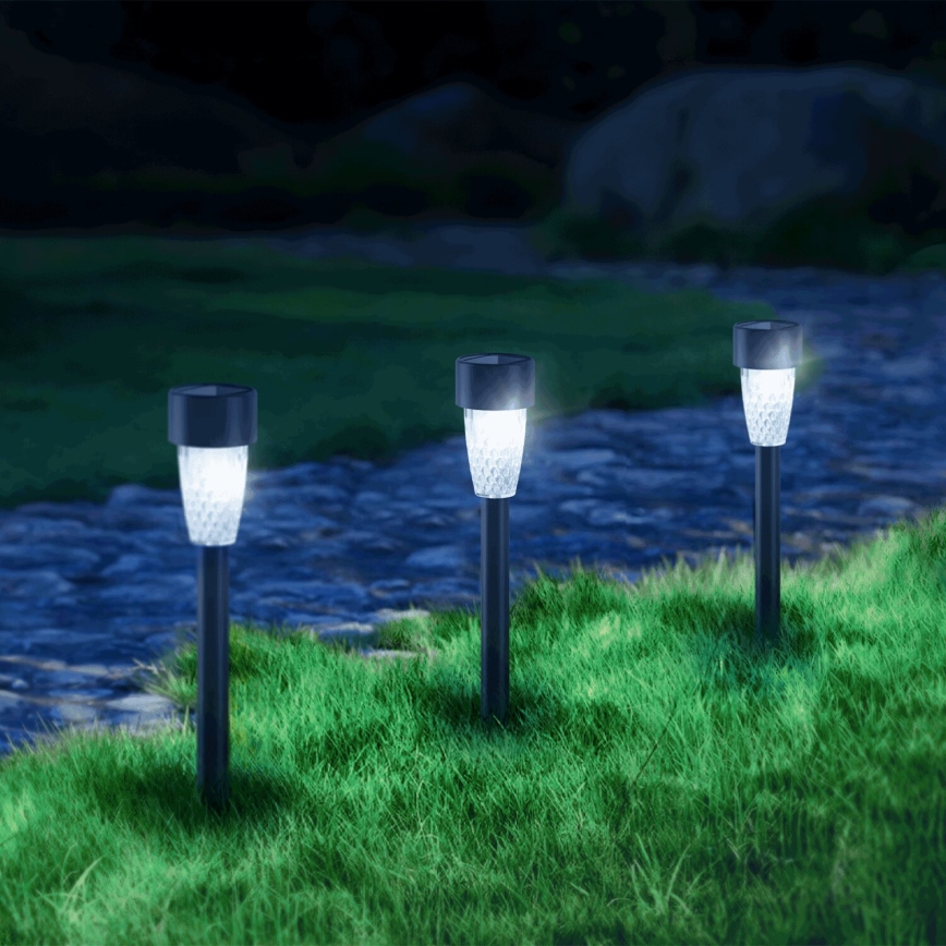 Aigostar - Lámpara solar LED LED/0,006W/1,2V 40 mAh 6500K IP44 29,7 cm