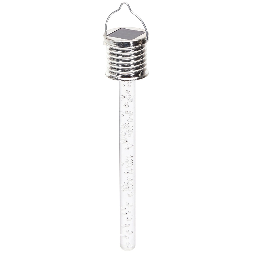 Aigostar - Lámpara solar LED LED/0,006W/1,2V cromo 2700K IP44 40 mAh