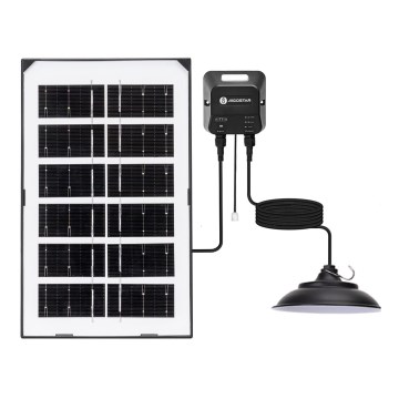 Aigostar - Lámpara solar LED LED/35W/12V 3000 mAh 6500K diá. 15 cm + control remoto