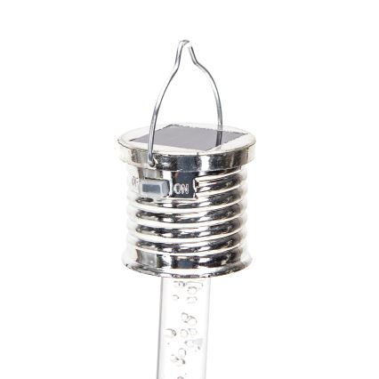 Aigostar - Lámpara solar LED RGB LED/0,006W/1,2V 4000 mAh cromo IP44