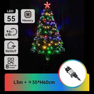 Aigostar - LED Árbol de Navidad para exterior LED/3,6W/230V 60 cm IP44 multicolor