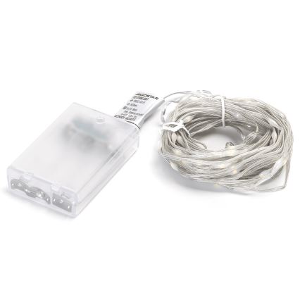 Aigostar - LED  cadena 100xLED/3xAA 10,3m blanco cálido
