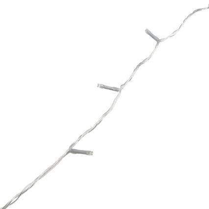 Aigostar - Cadena navideña LED para exterior 200xLED/8 funciones 4xAA 20m IP44 blanco frío